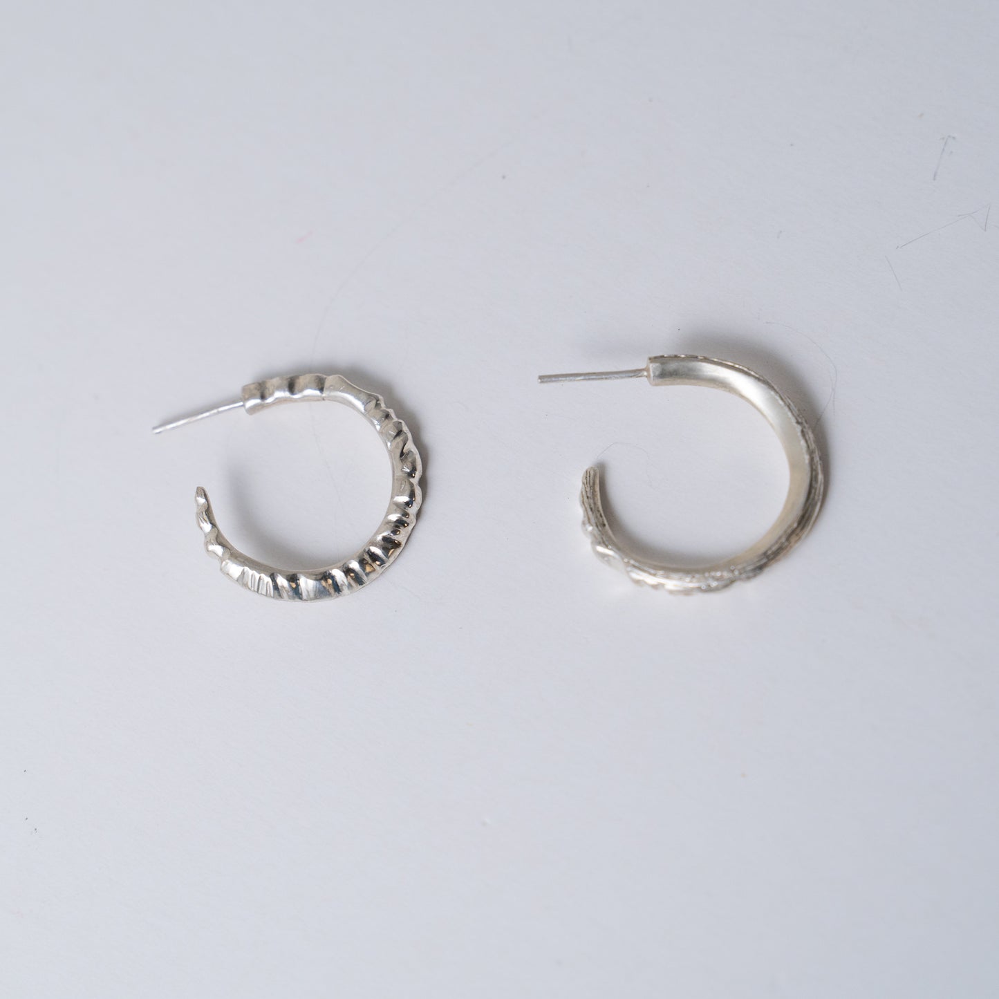 The Horn Hoop, Sterling silver hoops