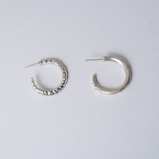 The Horn Hoop, Sterling silver hoops