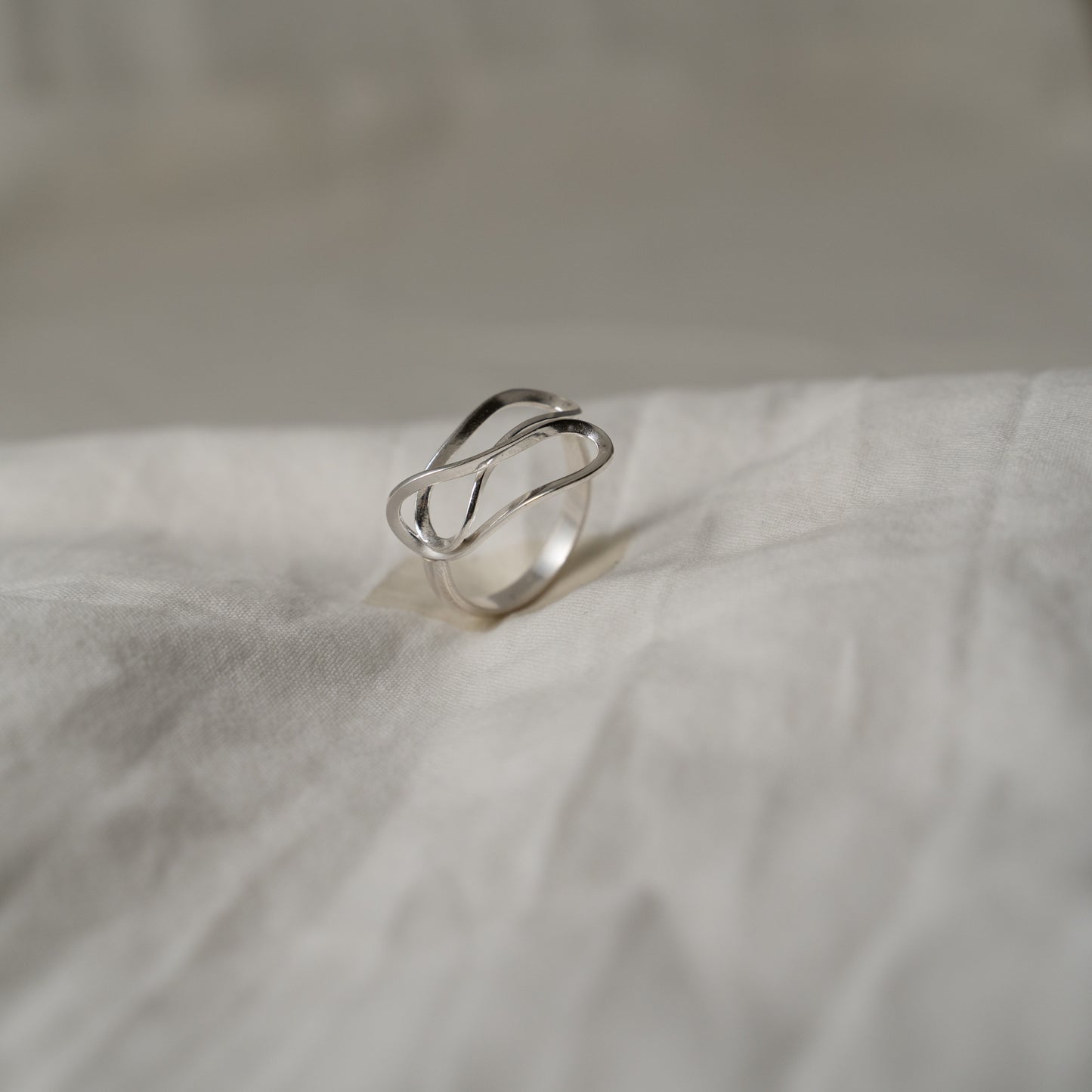 Deconstructed floral sterling silver ring series no. 1
