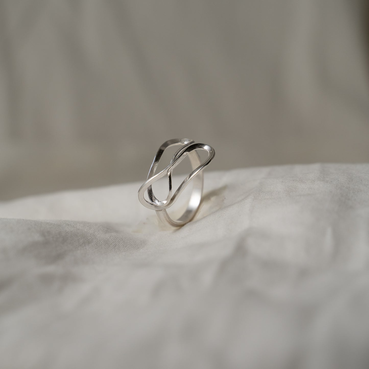 Deconstructed floral sterling silver ring series no. 1