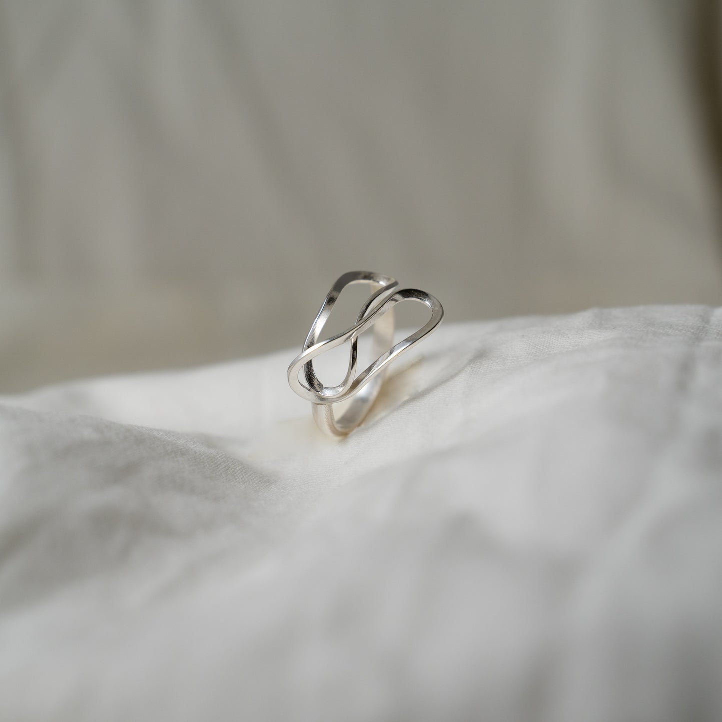 Deconstructed floral sterling silver ring series no. 1