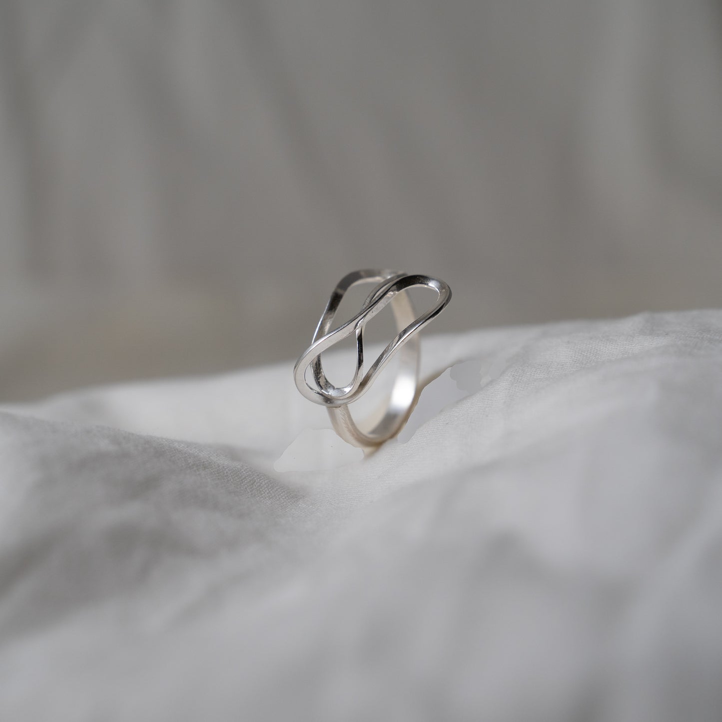 Deconstructed floral sterling silver ring series no. 1
