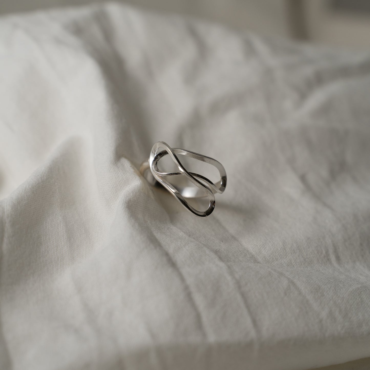 Deconstructed floral sterling silver ring series no. 1
