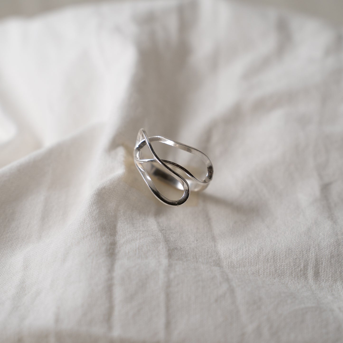Deconstructed floral sterling silver ring series no. 1