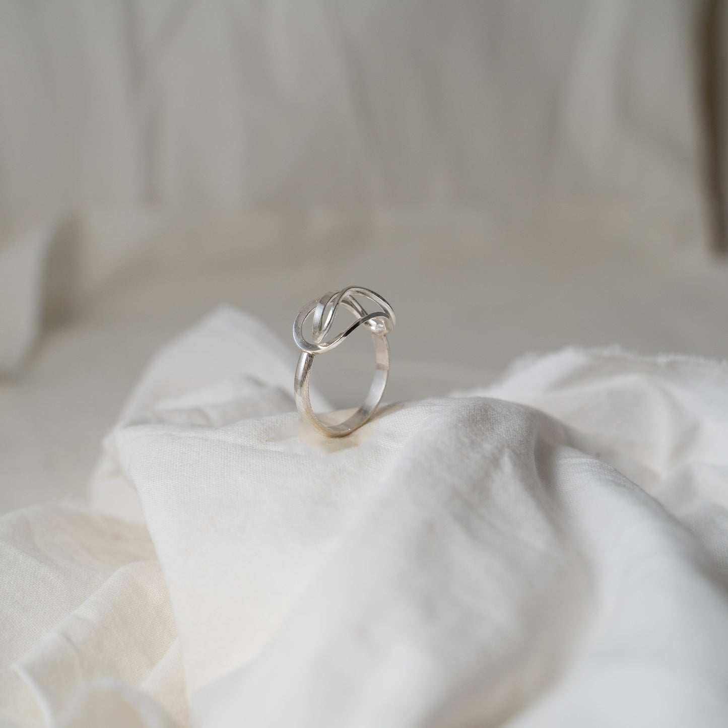 Deconstructed floral silver ring series no.2