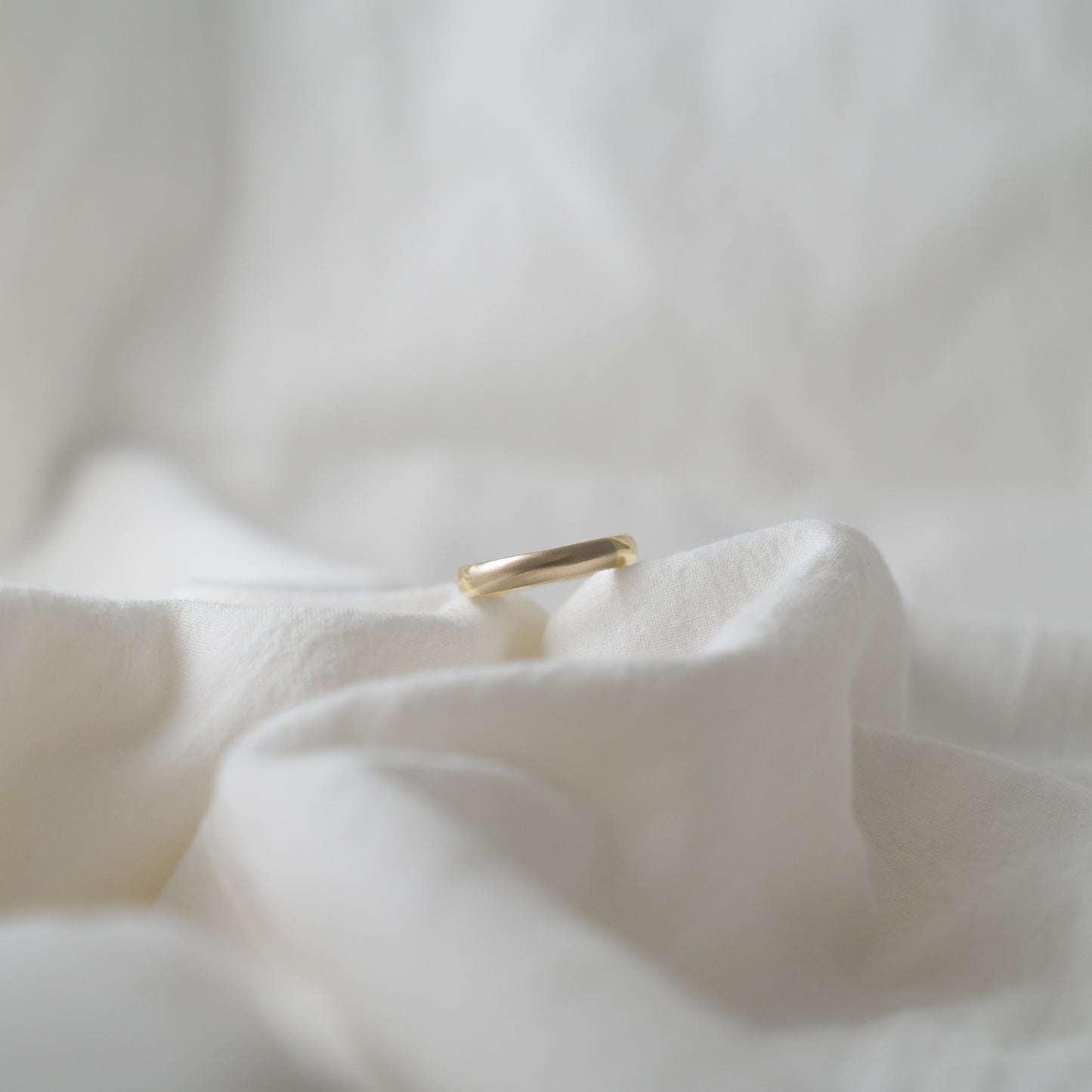 Minimalist, dual-metal, 18k white and yellow wedding ring band