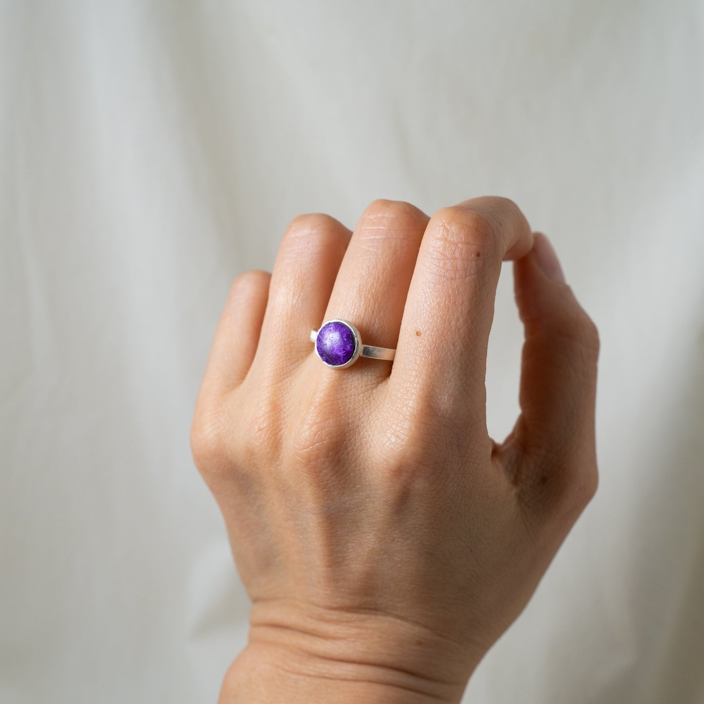Sugilite silver ring