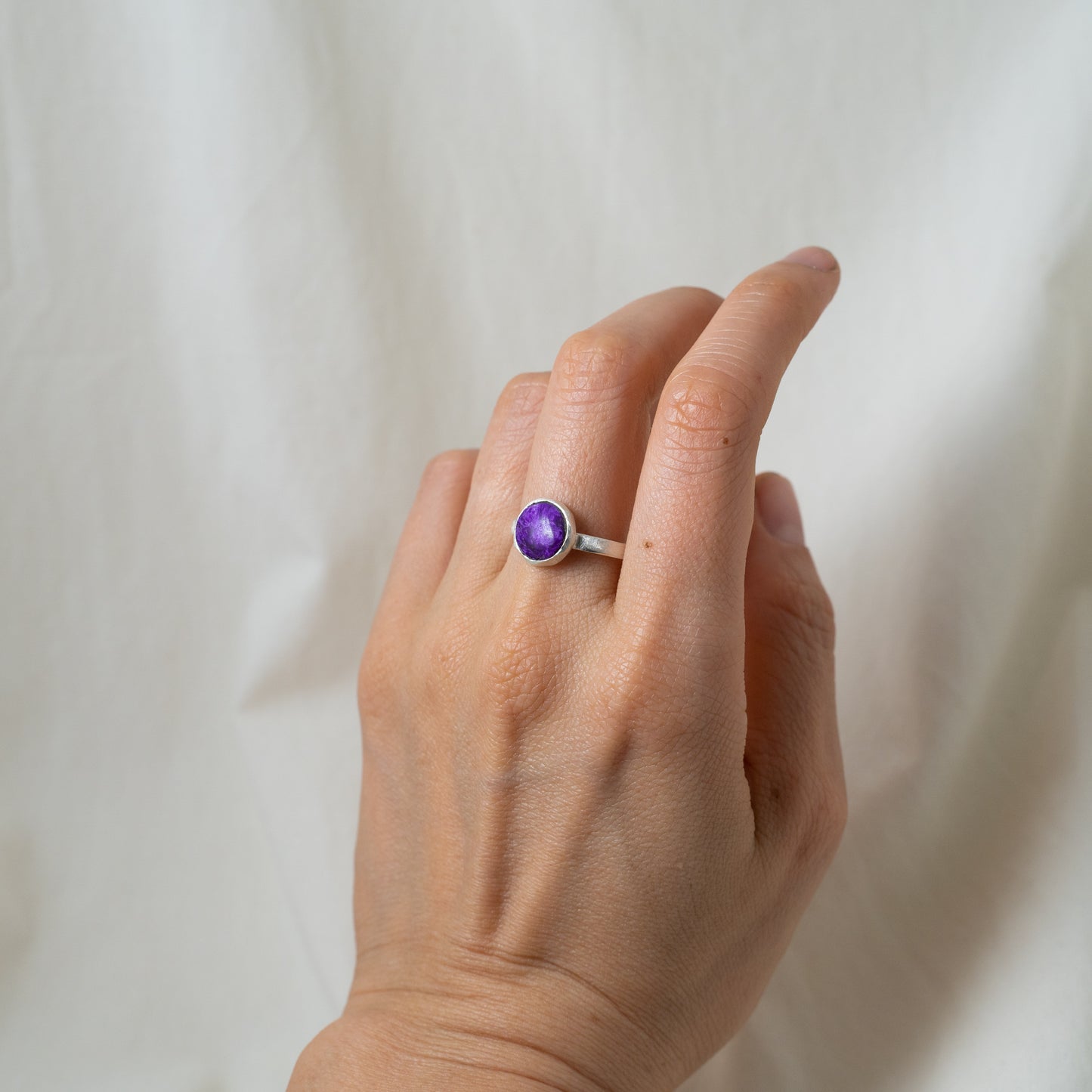 Sugilite silver ring