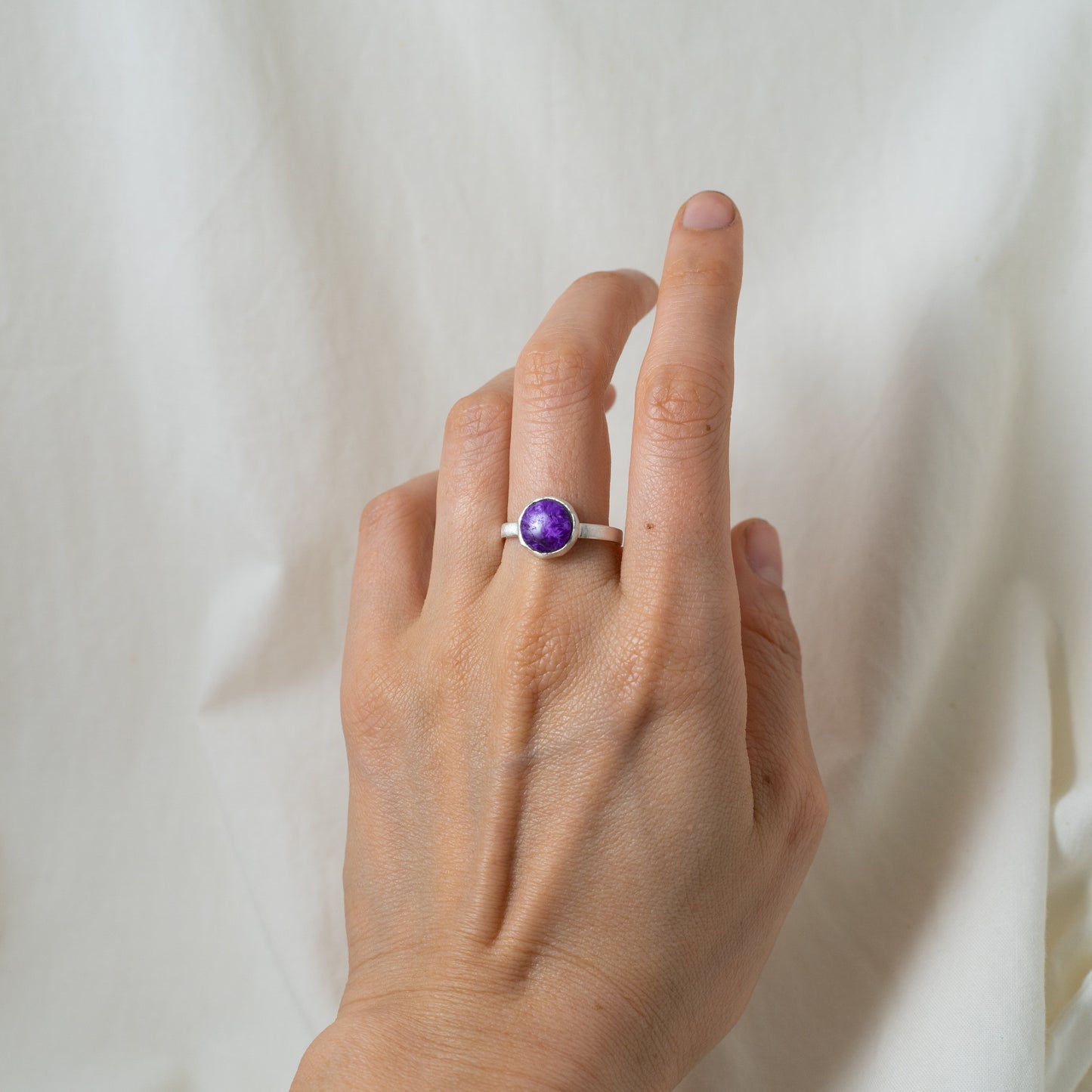 Sugilite silver ring