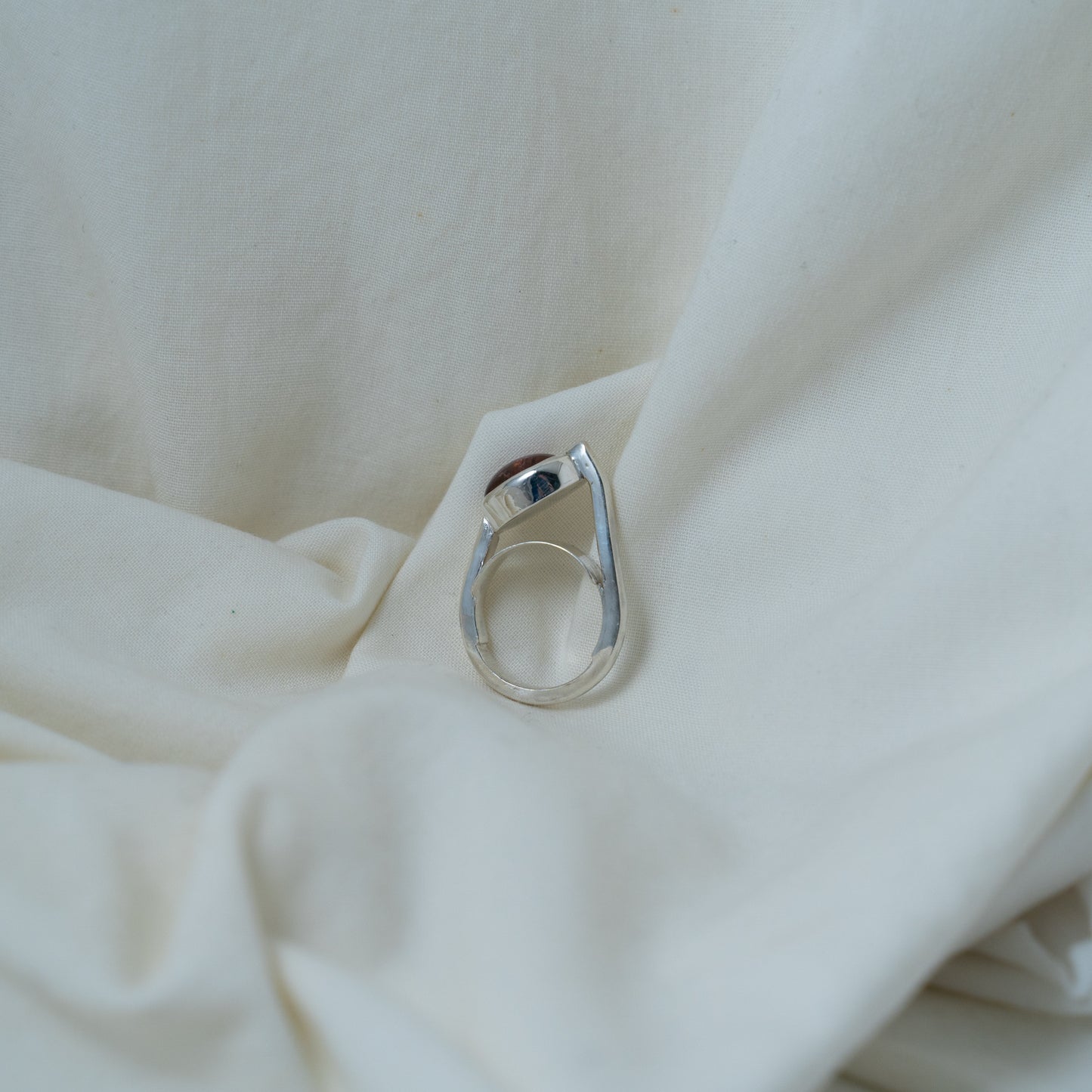 Iconic, retro-inspired, pink tourmaline silver ring