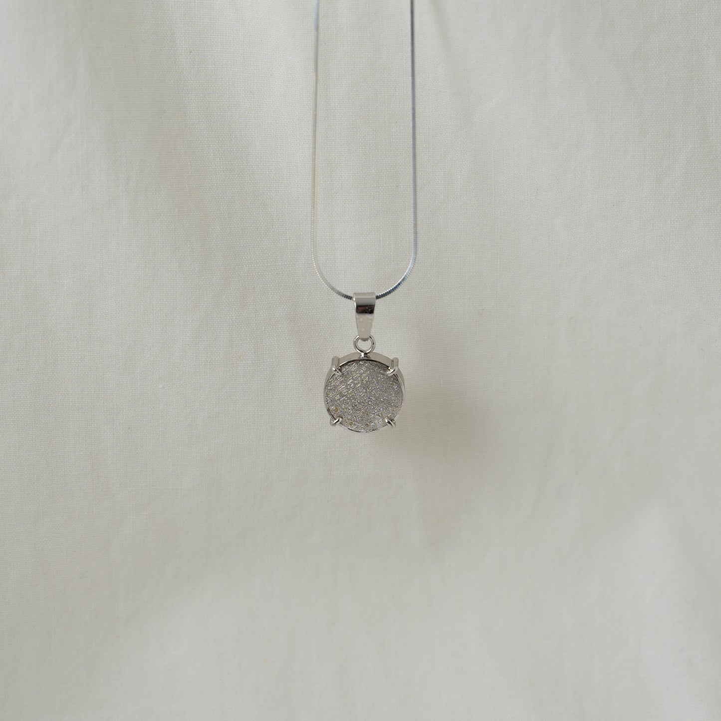 Hydrus | interchangeable Namibian meteorite silver pendant