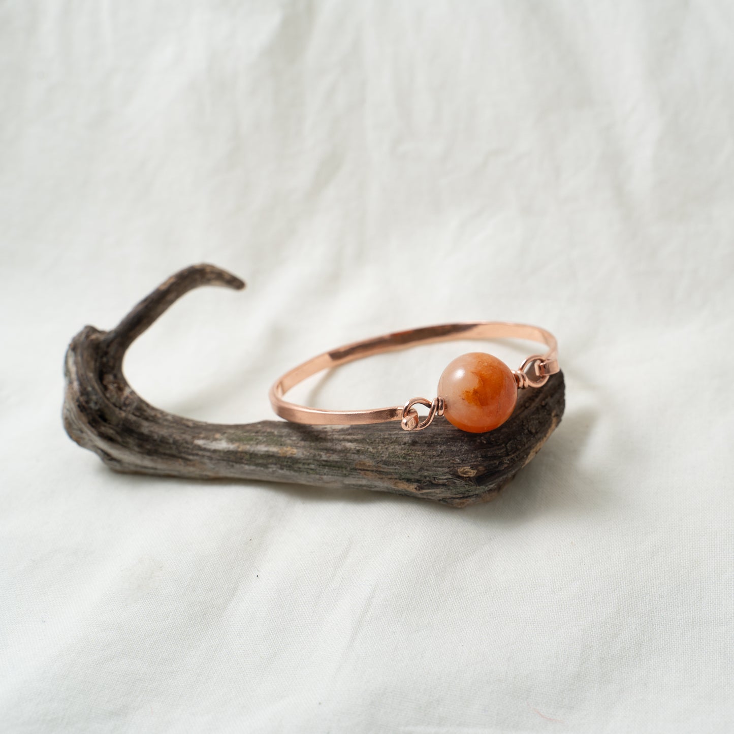 Jade copper bangle