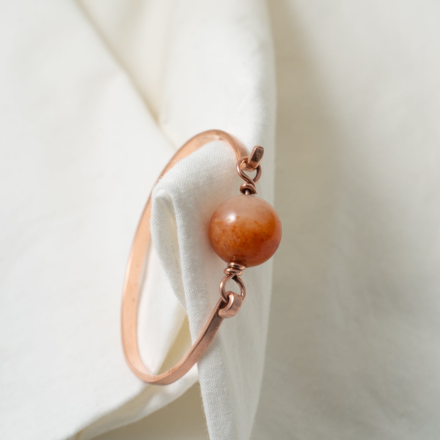 Jade copper bangle