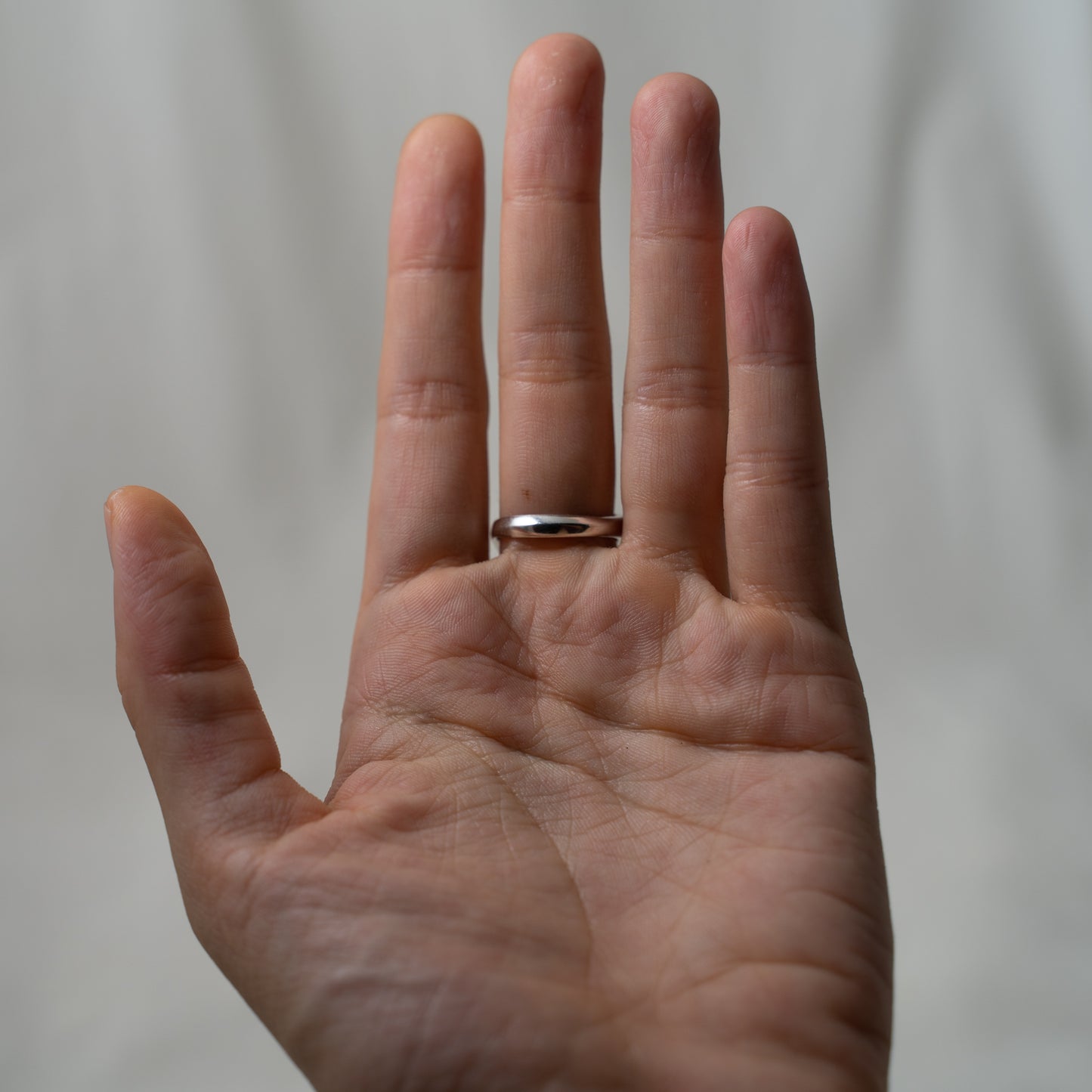 Contemporary silver signet ring