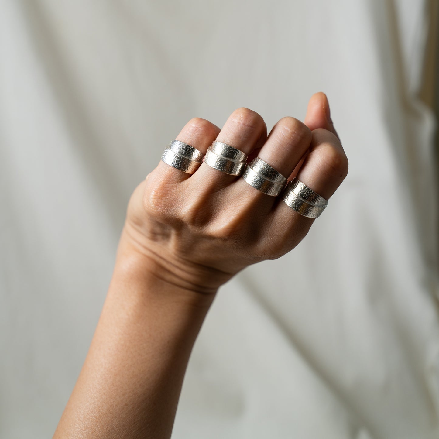 The silver open armour ring