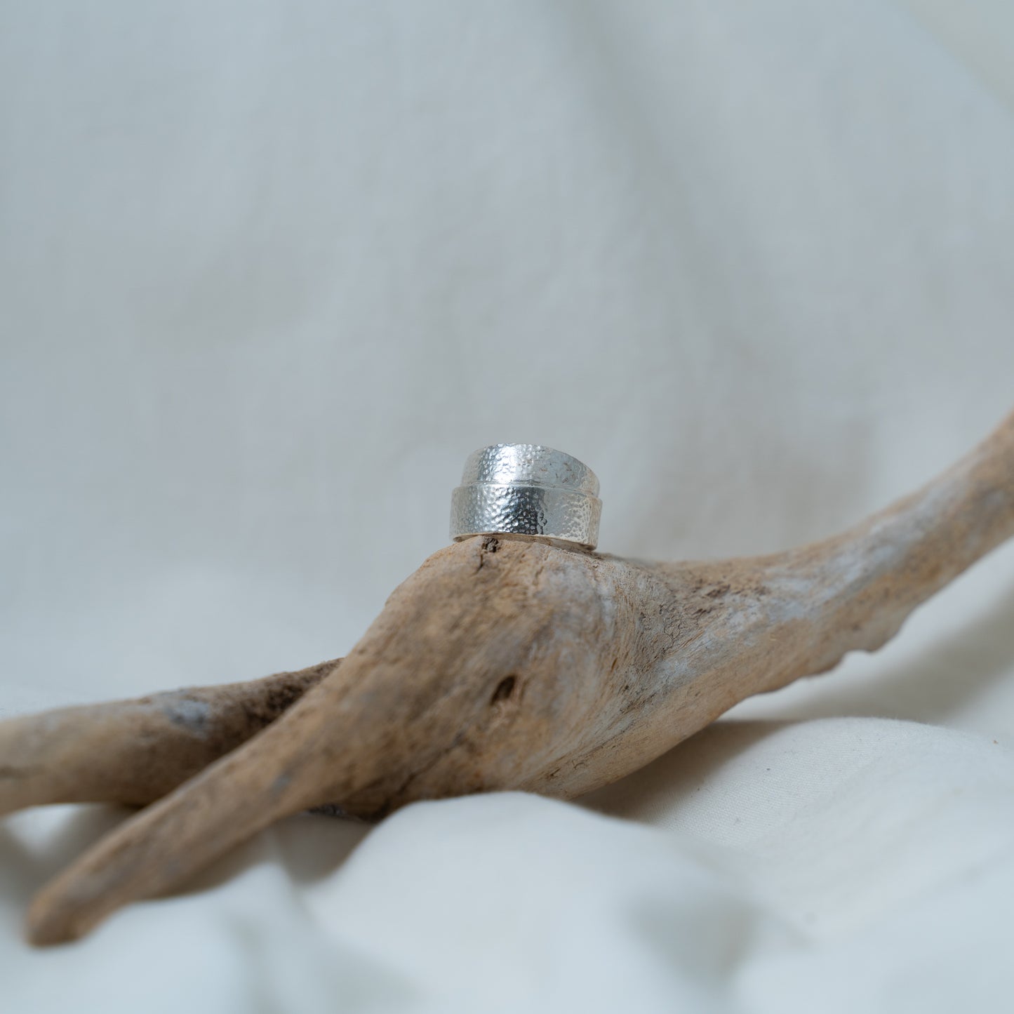 The silver open armour ring