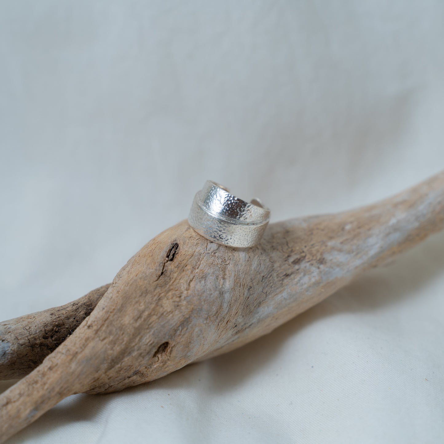 The silver open armour ring