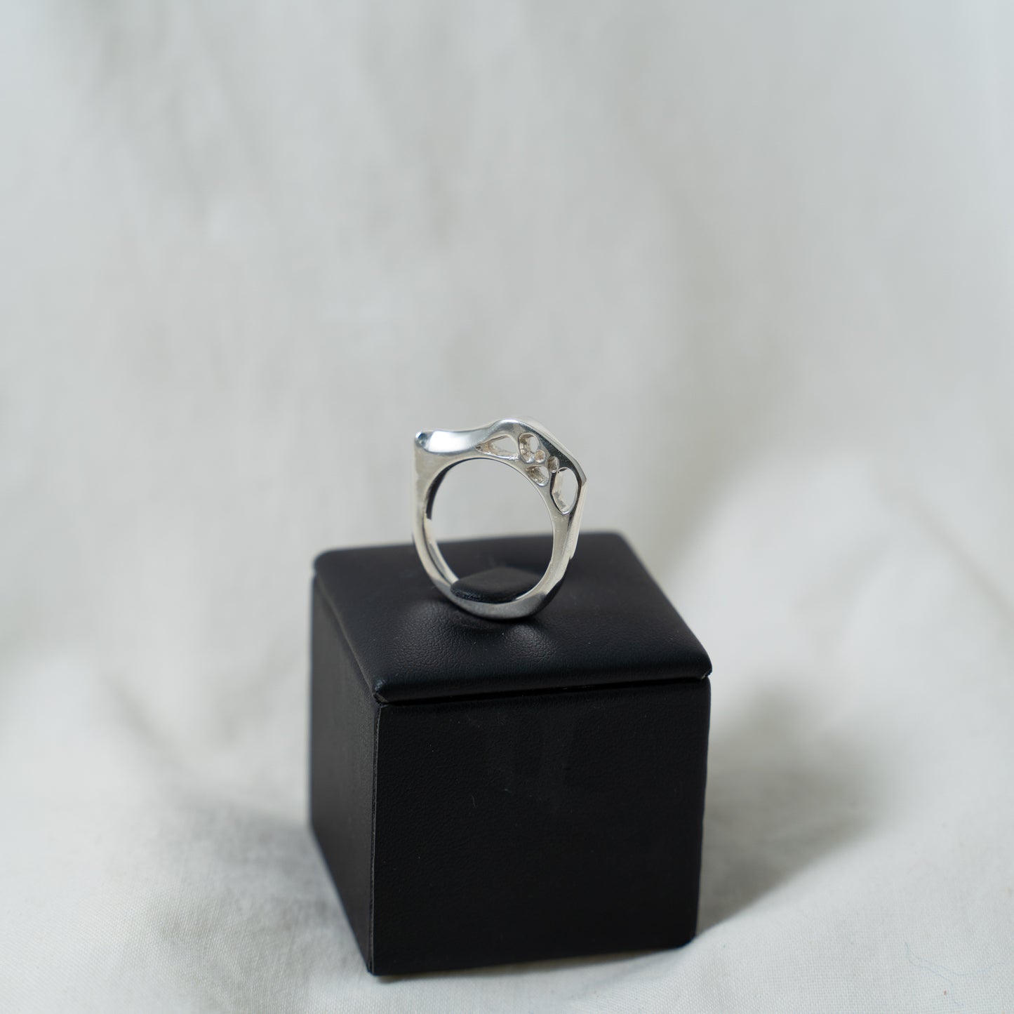 The holey silver signet ring