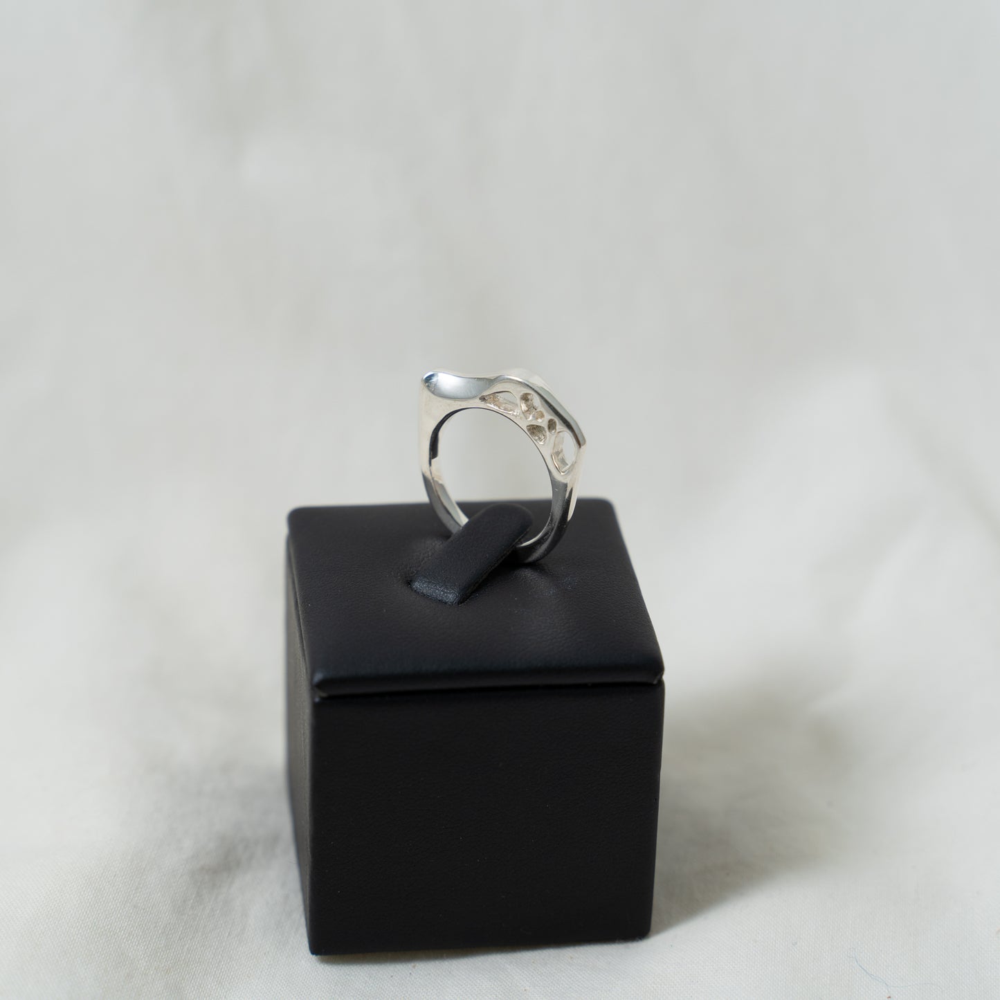 The holey silver signet ring