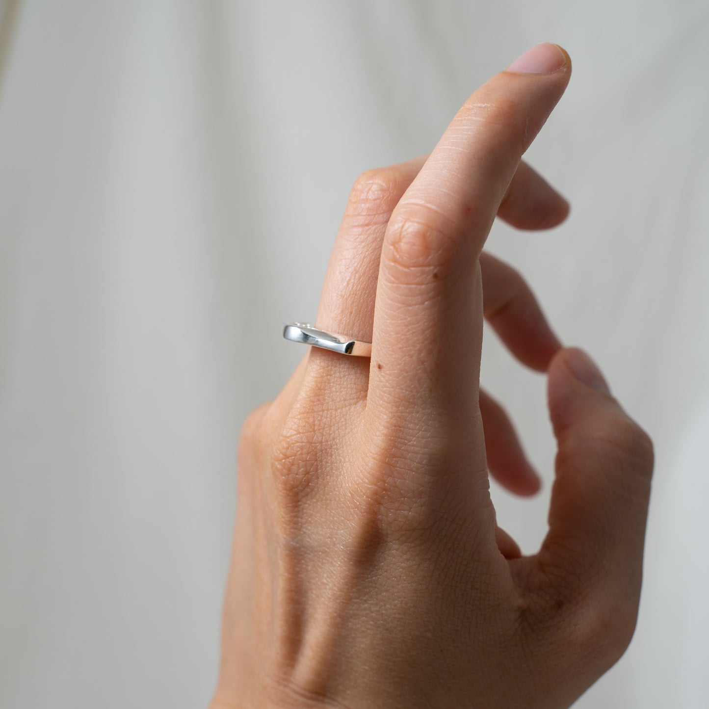 The holey silver signet ring