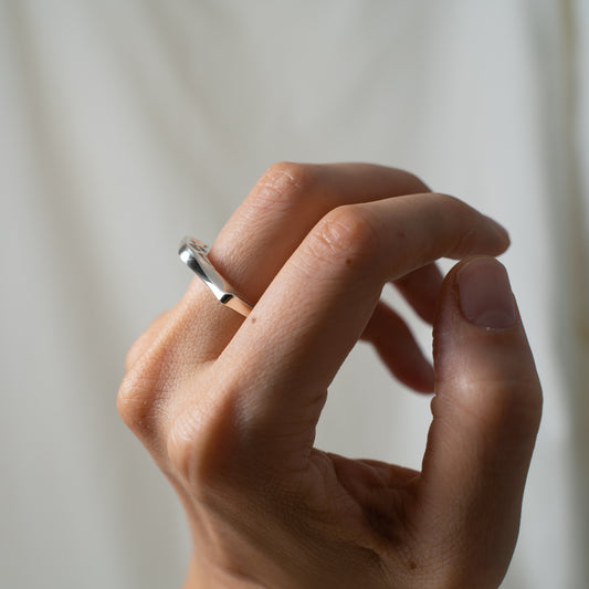 The holey silver signet ring