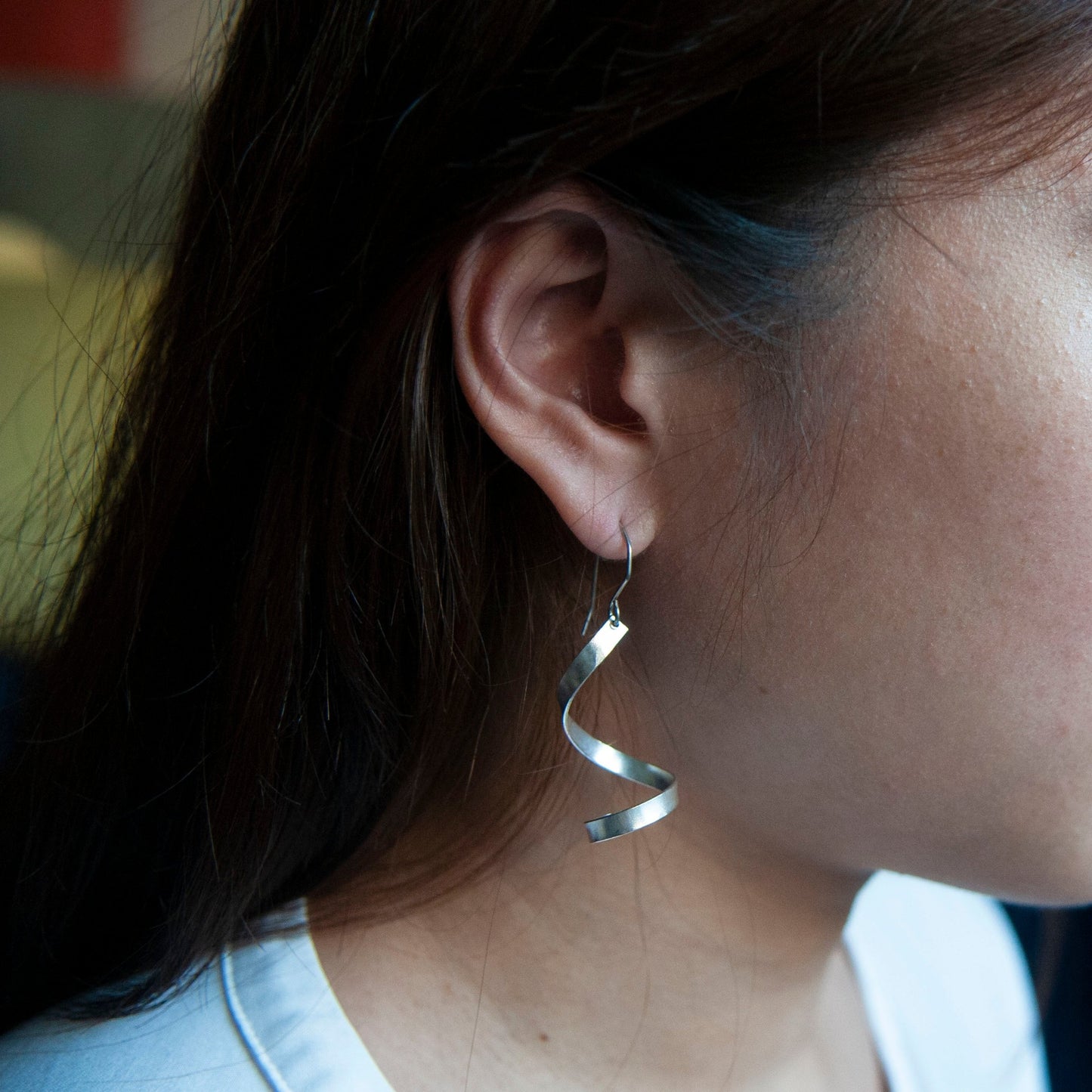 Nadenka Silver Spiral Earrings