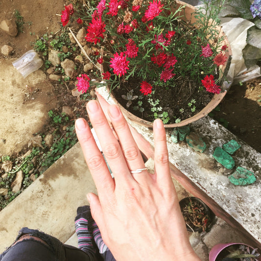 Handcrafted Silver Imperfect Ring