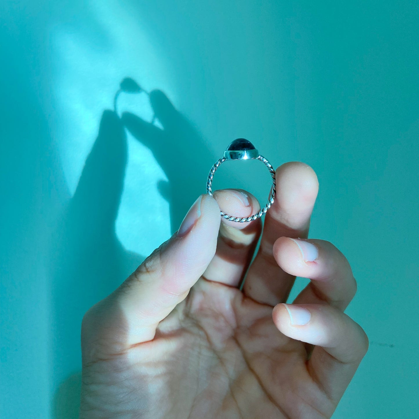Bougainvillea | pink tourmaline silver ring