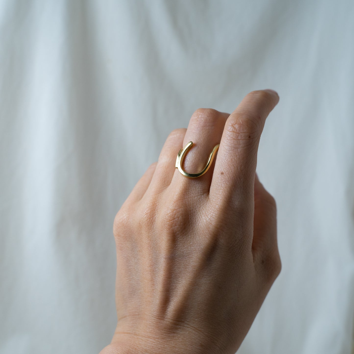 Gold curve movement ring (multifunctional)
