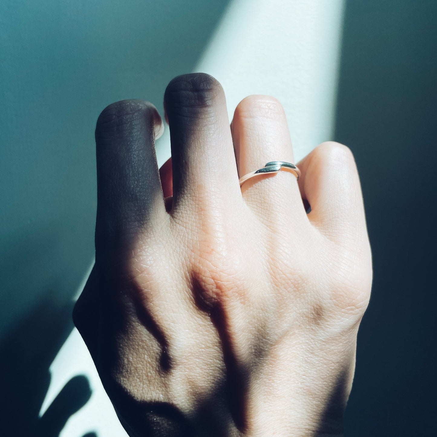 Handcrafted Silver Imperfect Ring
