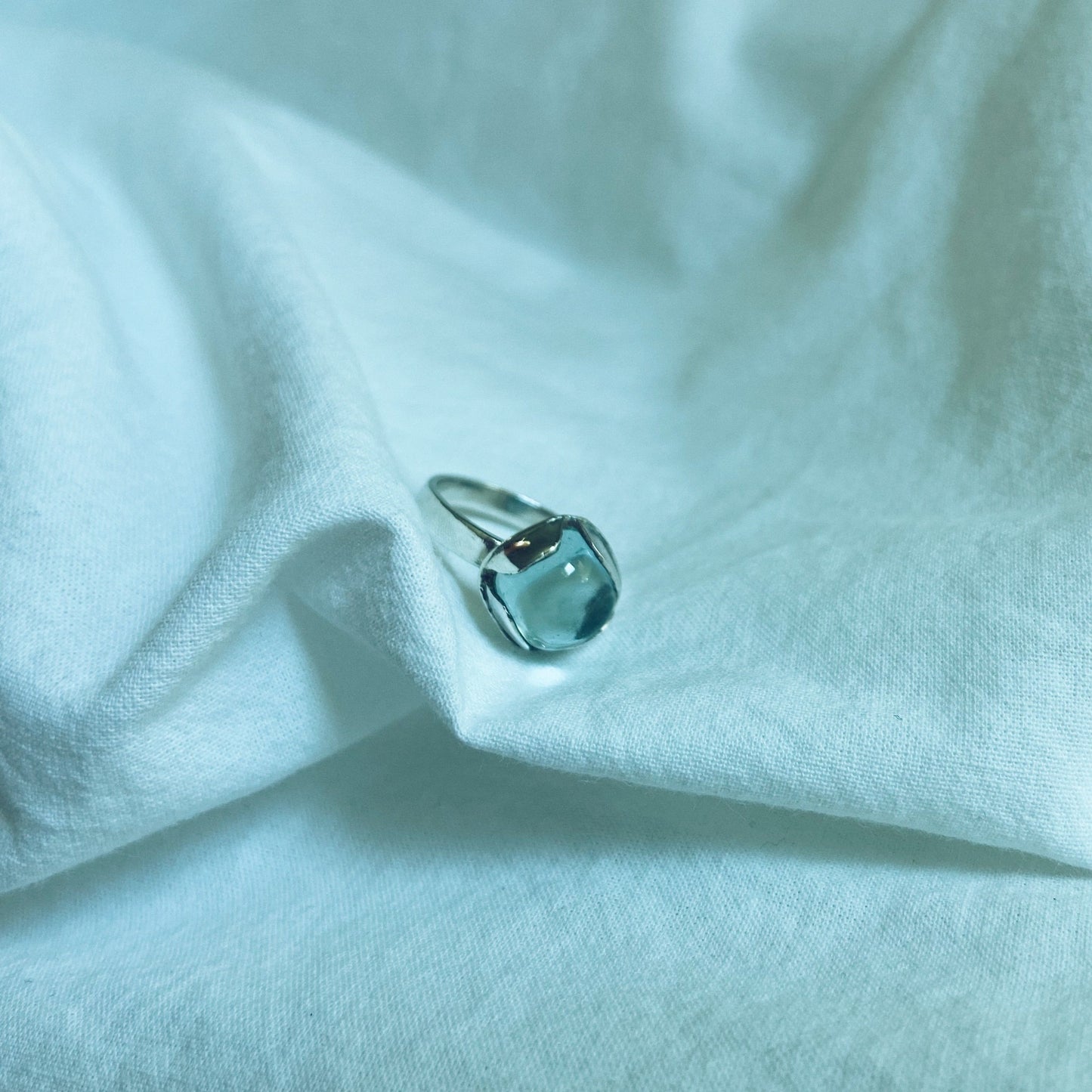 Delja | Aquamarine silver ring