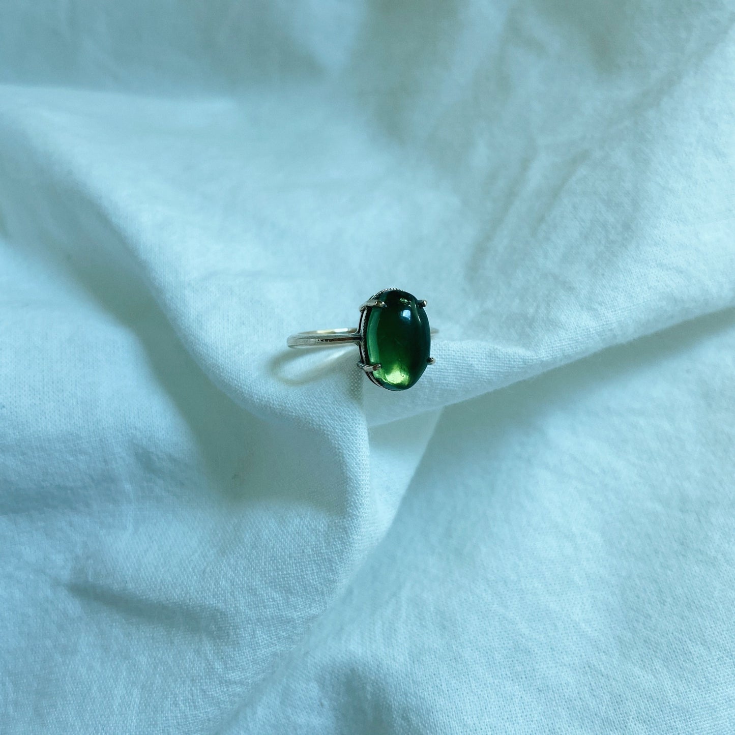 Fern | green tourmaline, 14k gold ring