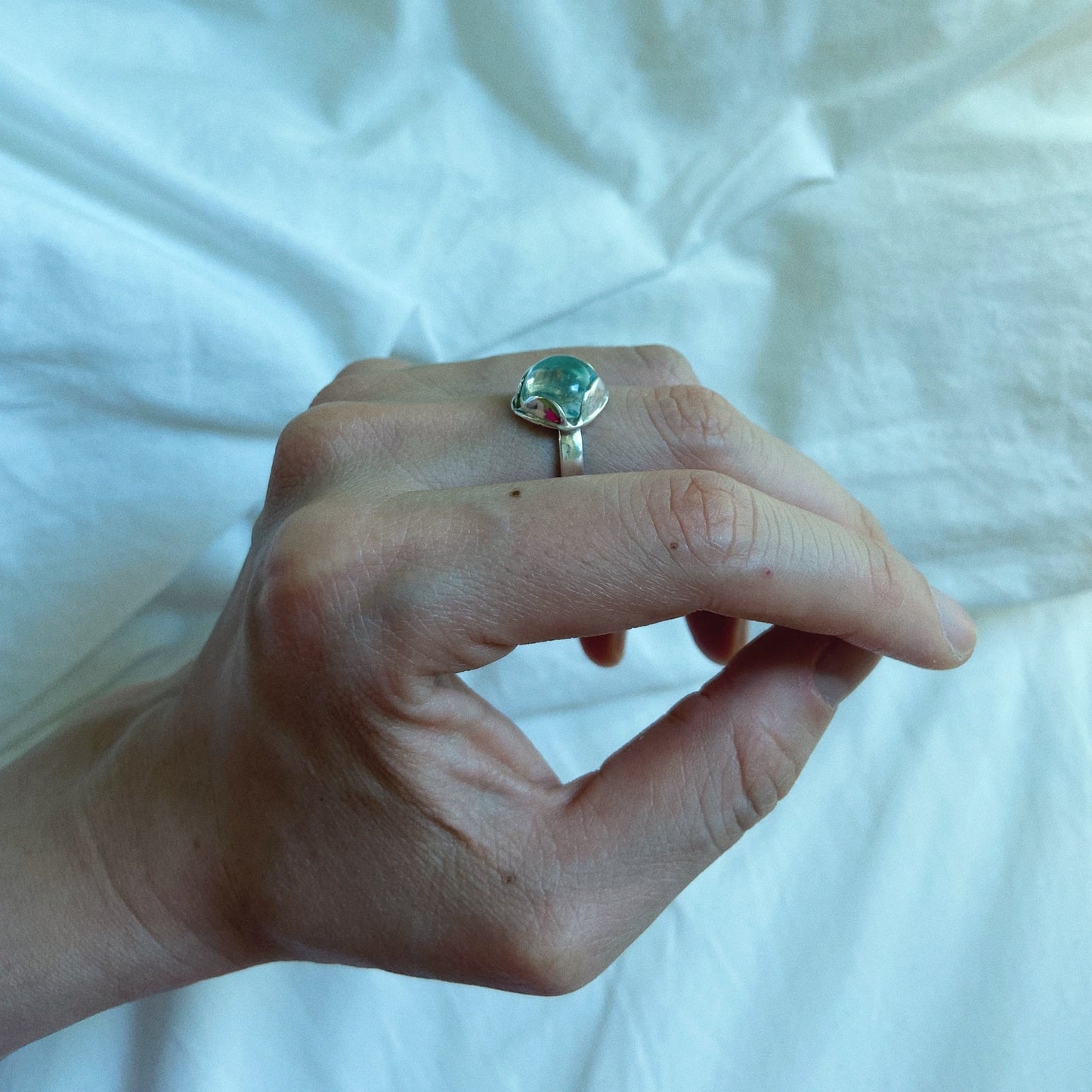 Delja | Aquamarine silver ring