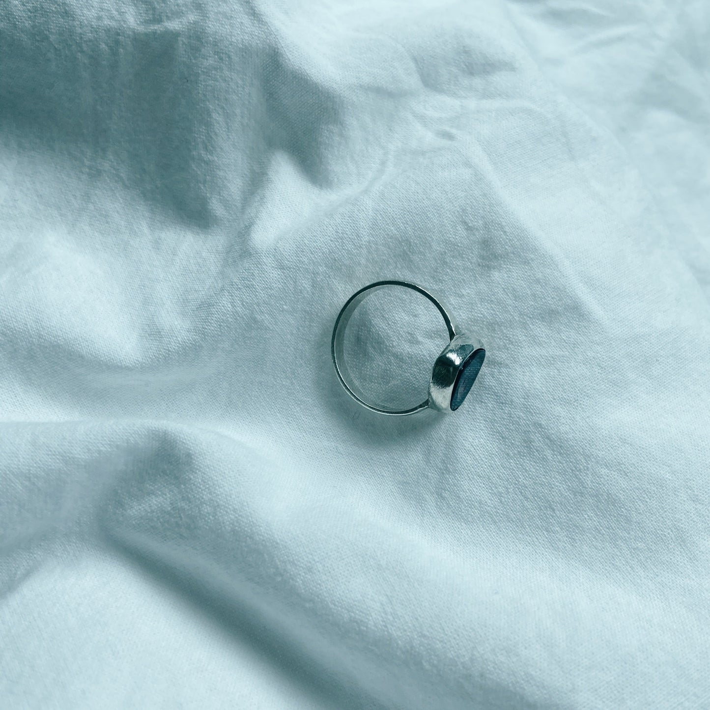 Silver handcrafted watermelon tourmaline ring