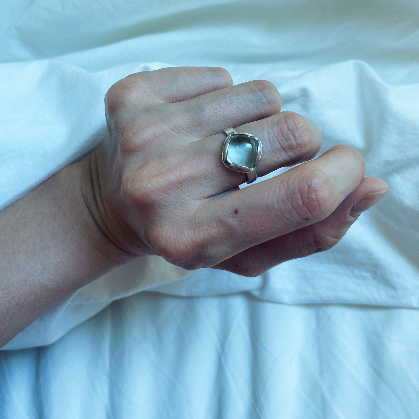 Delja | Aquamarine silver ring