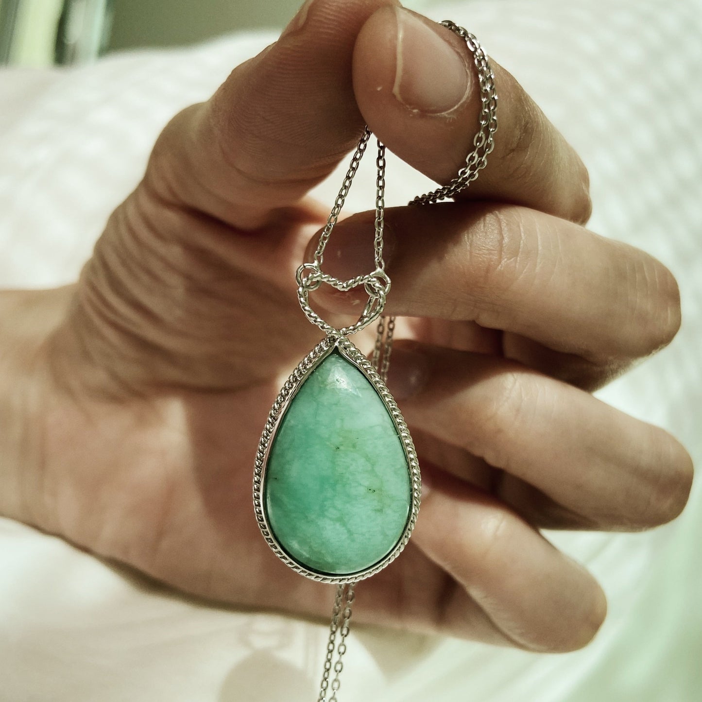 Turquoise silver necklace