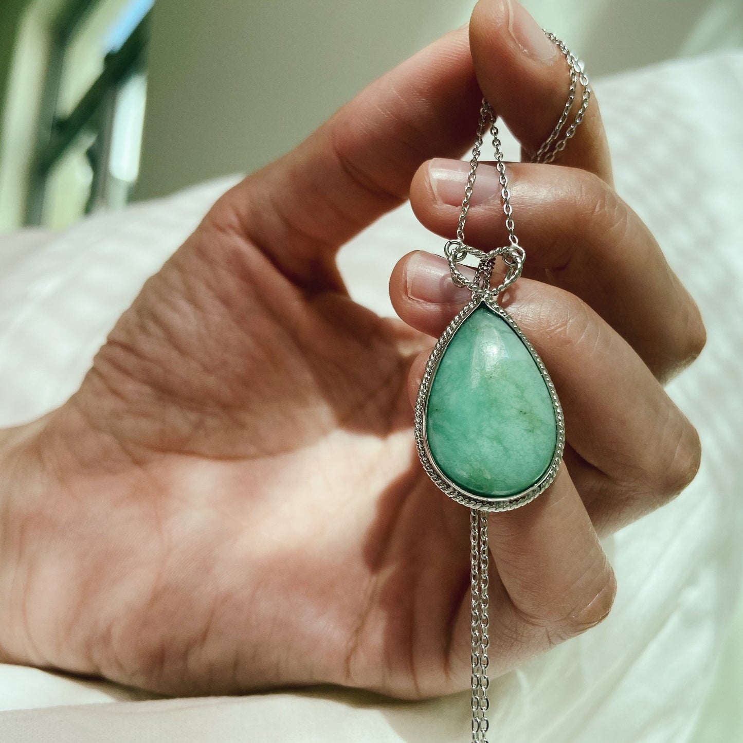 Turquoise silver necklace