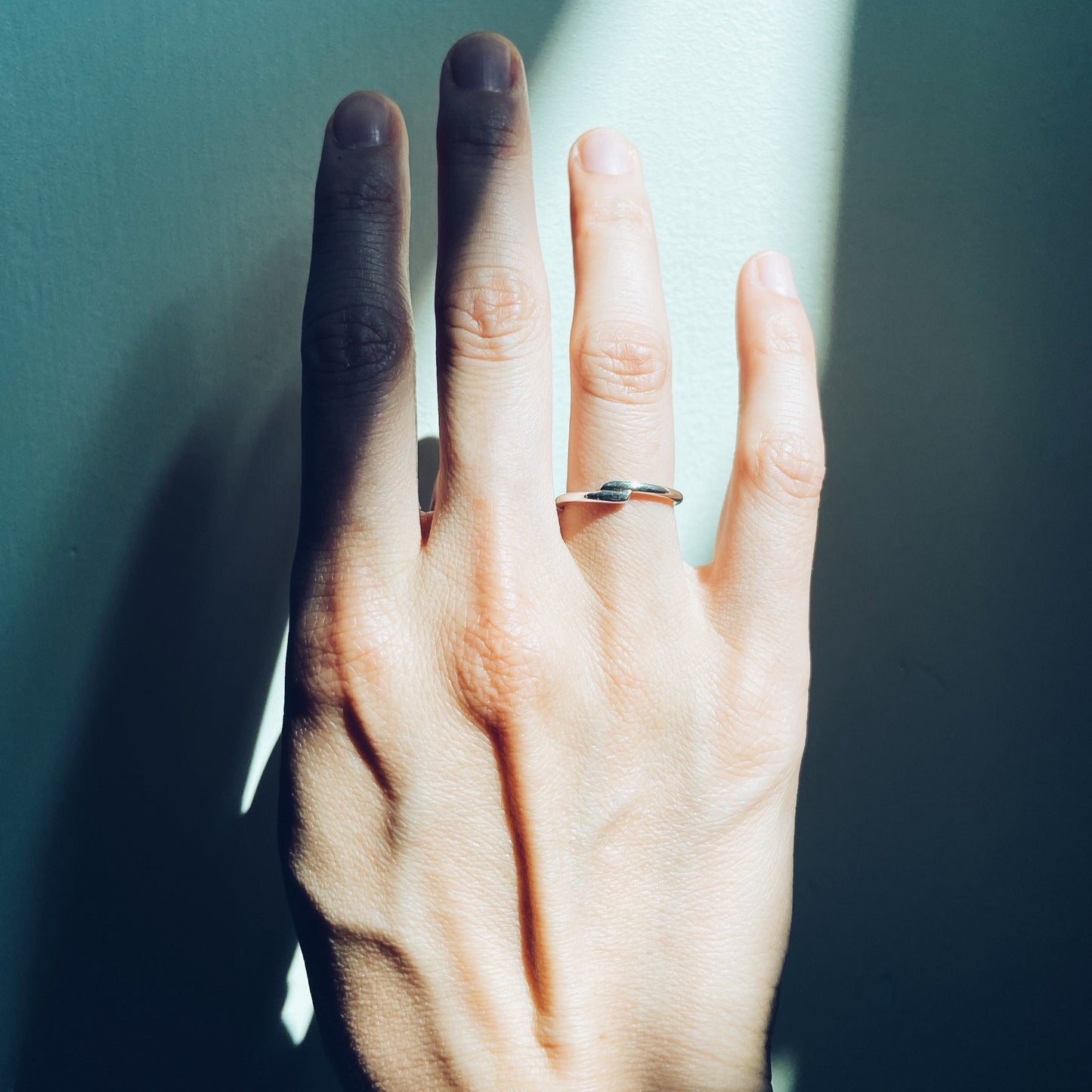 Handcrafted Silver Imperfect Ring