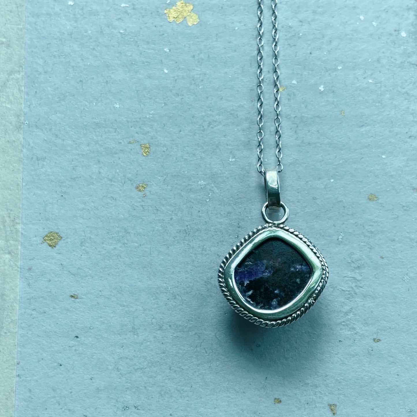 Sugilite silver necklace