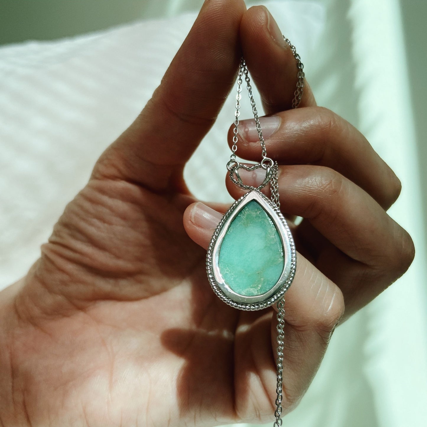 Turquoise silver necklace