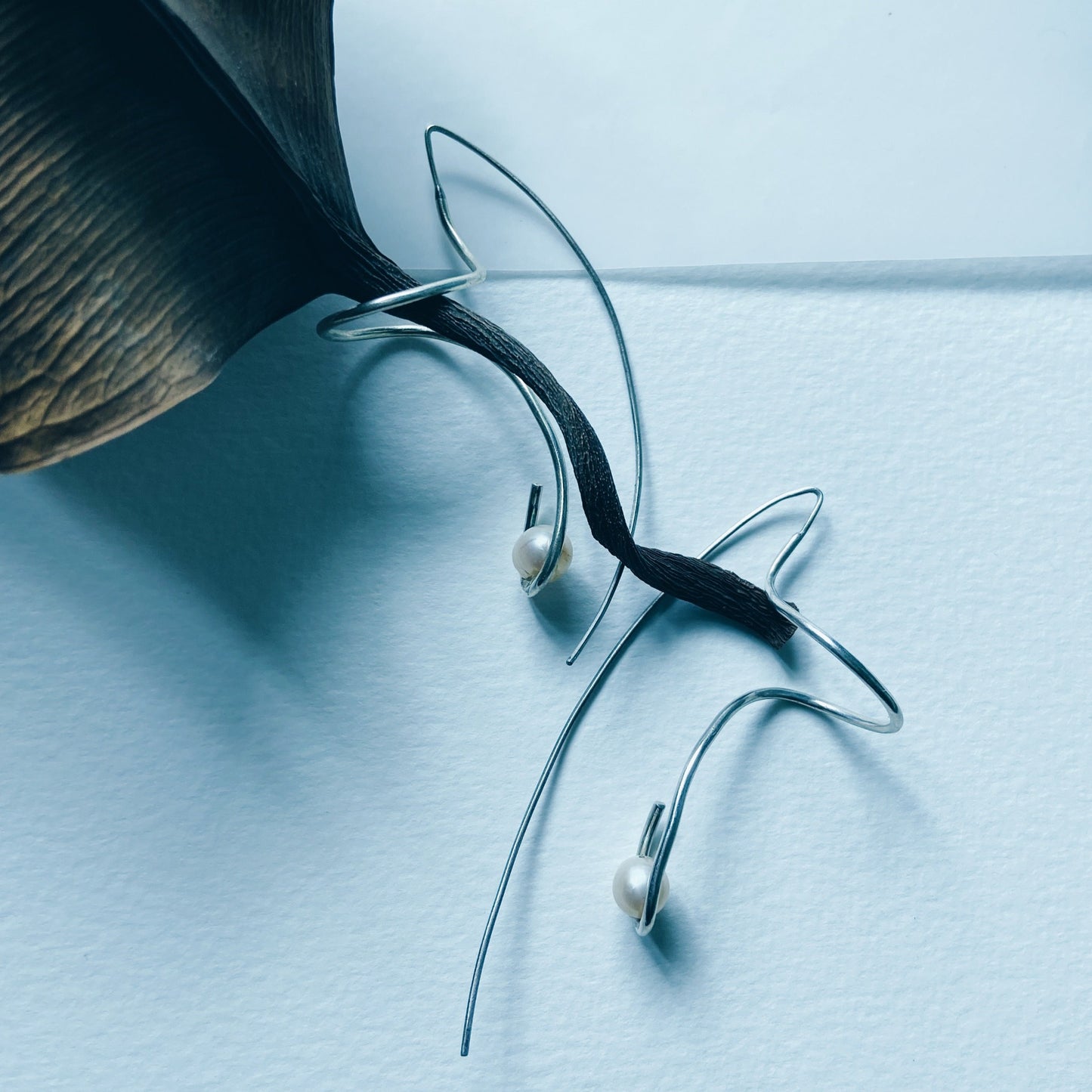 Silver Pearl Earrings