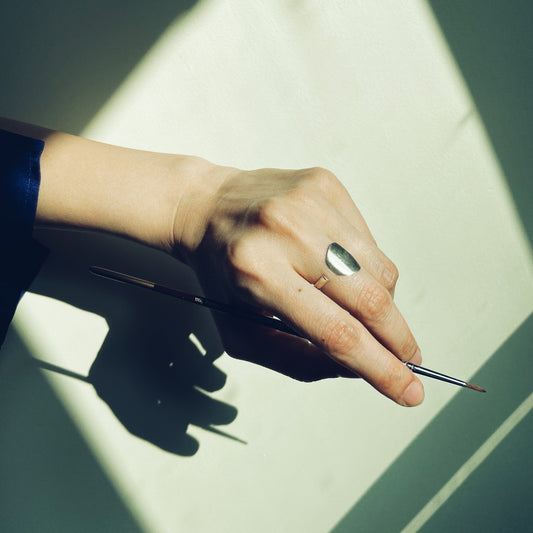 Bohemian Open silver ring