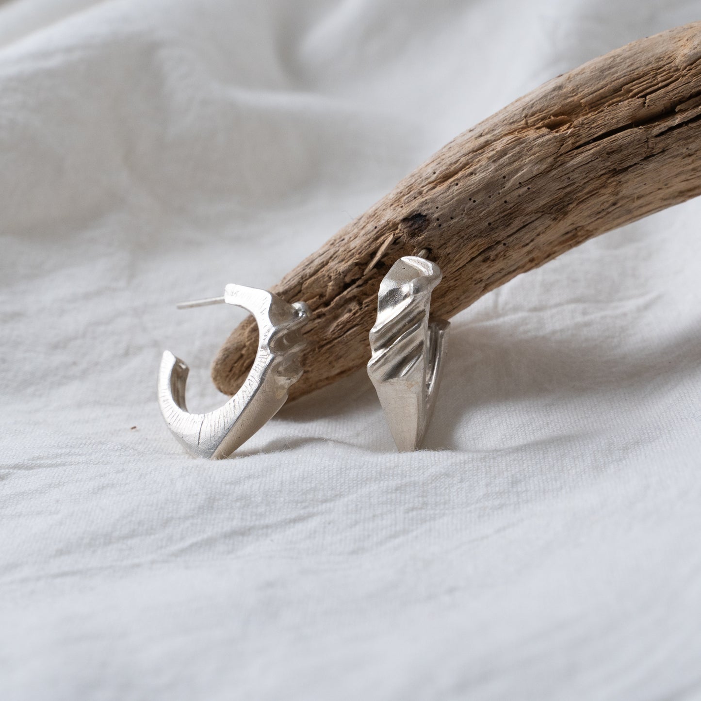 Impala Ridge, sterling silver hoops