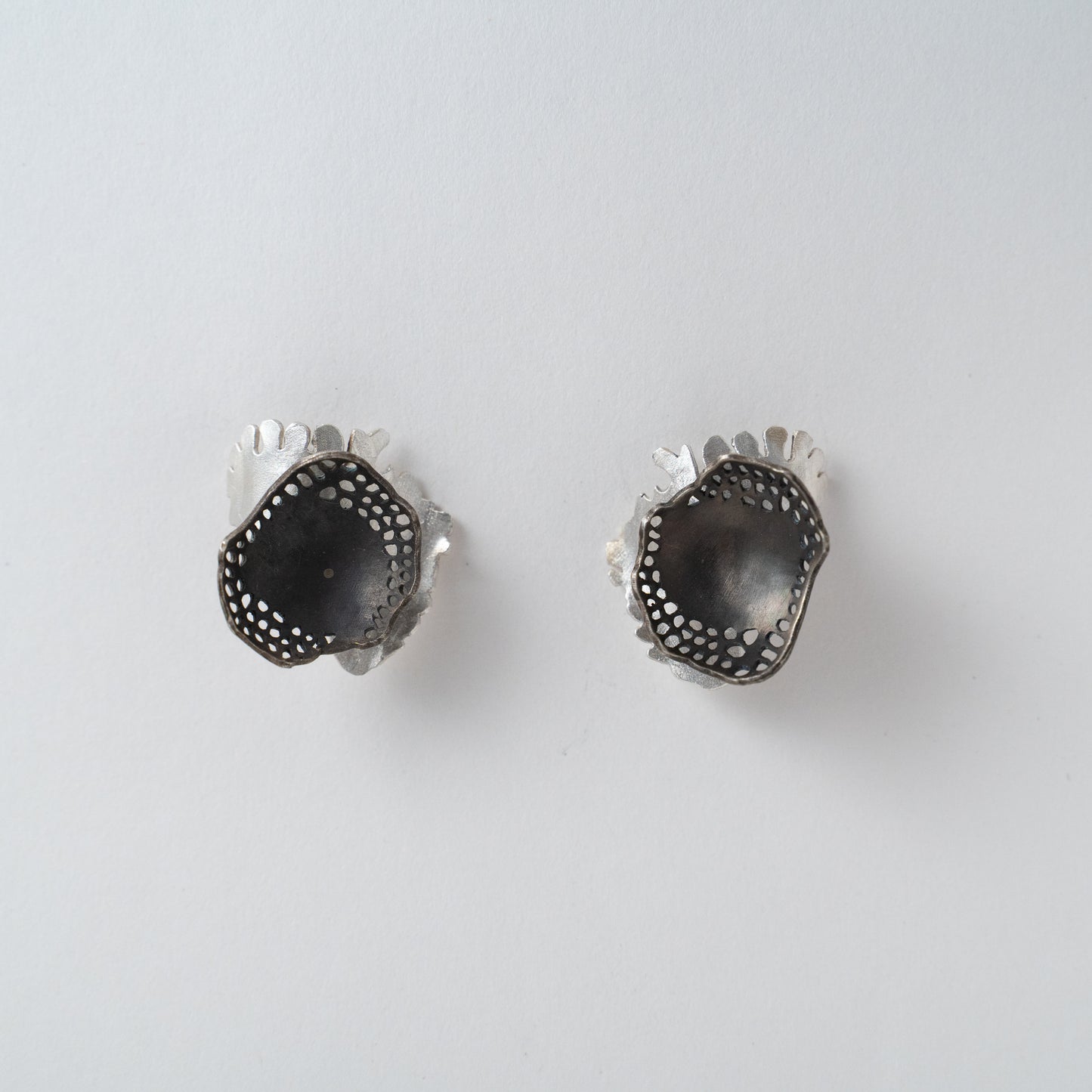 An ode to Faviidae - brass and silver handcrafted earrings