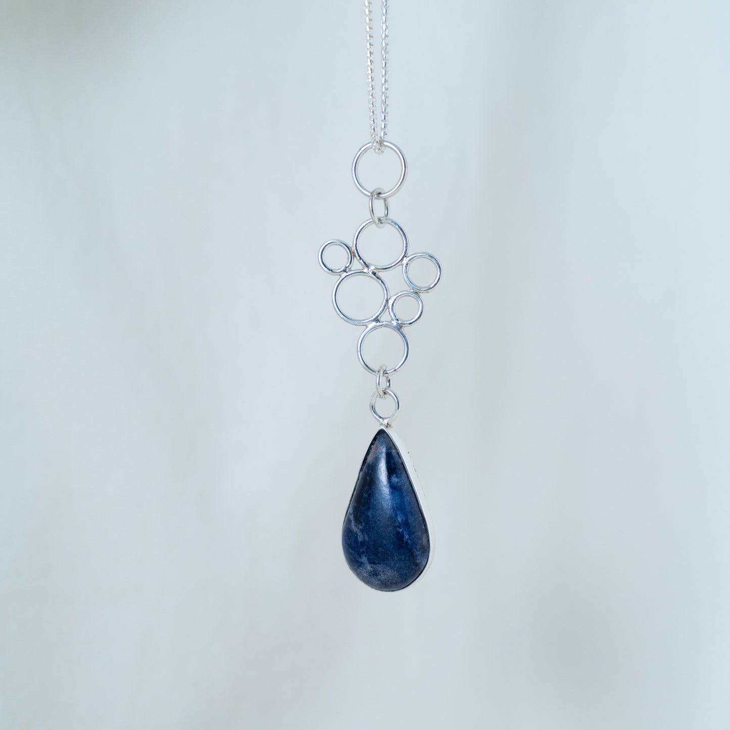 Lapis Lazuli Pendant: Handcrafted Sterling Silver Statement Piece