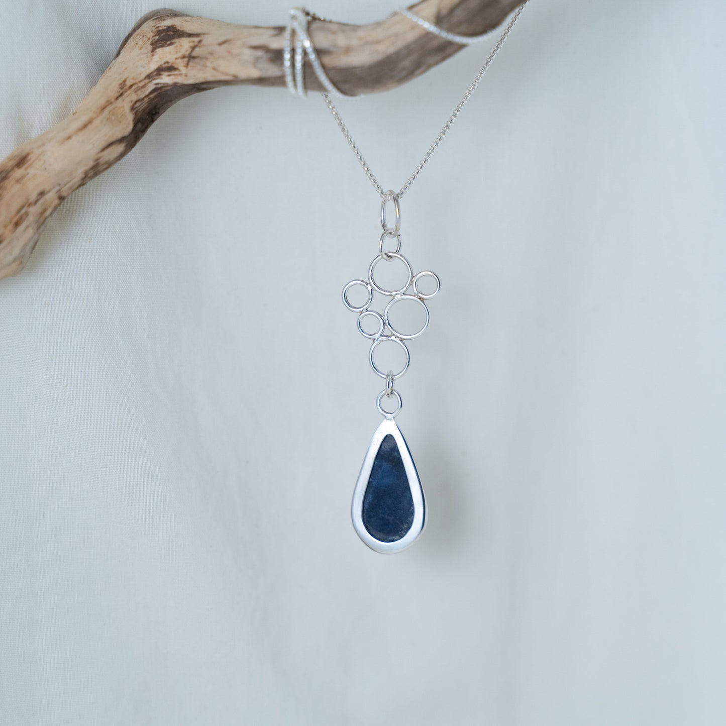 Lapis Lazuli Pendant: Handcrafted Sterling Silver Statement Piece