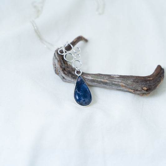 Lapis Lazuli Pendant: Handcrafted Sterling Silver Statement Piece