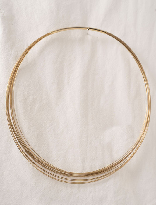 gold plated thread circular chain