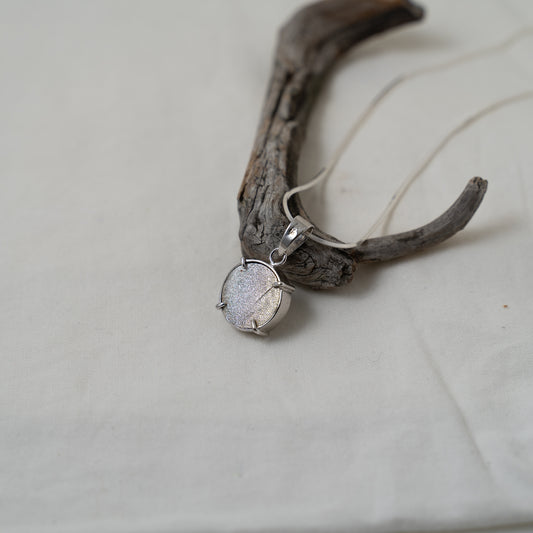 Hydrus | interchangeable Namibian meteorite silver pendant
