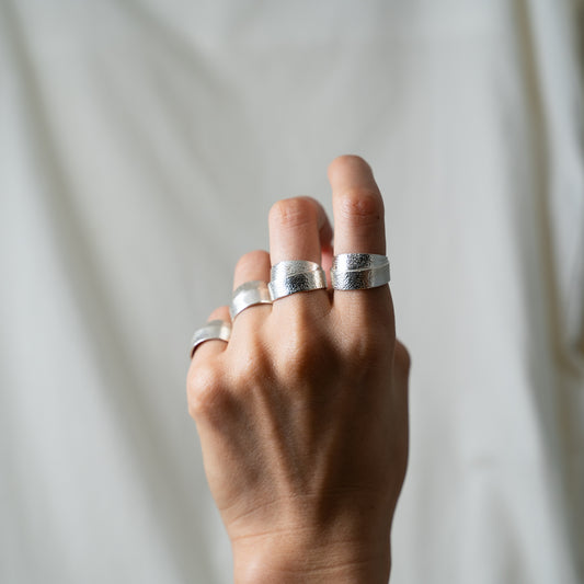 The silver open armour ring